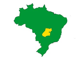 Goiás state location within Brazil