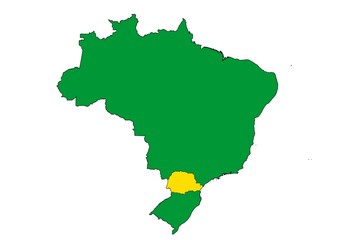 Paraná state location within Brazil
