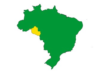 Rondônia state location within Brazil