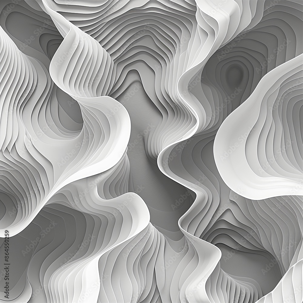 Aufkleber abstract background texture with wave design. modern curve pattern, white and black elements. creati