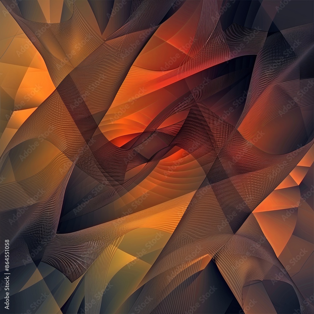 Poster Colorful abstract background. Futuristic art design with vibrant pattern. Light triangles and texture shapes. Digital modern style, gradient concept. Blue glowing energy, shiny