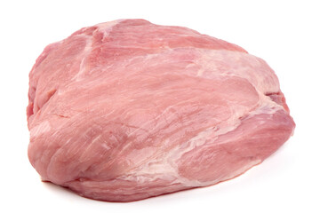 Chilled pork ham, isolated on white background. High resolution image.
