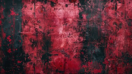 Obraz premium Dark grunge textured red concrete wall background