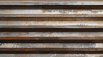 Fototapeta premium close-up of an aluminum siding surface with deliberate aging effects, highlighting the material's versatility