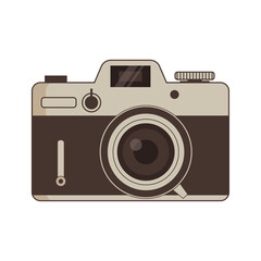World photography day vector design illustration. Camera icon in flat style. Vintage and retro colours