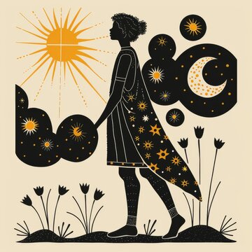 mistical world illustration vector design