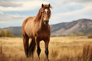 Obraz premium Horse in nature. Horse related topics. Animal world. Equestrian world.