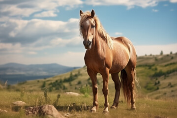 Obraz premium Horse in nature. Horse related topics. Animal world. Equestrian world.