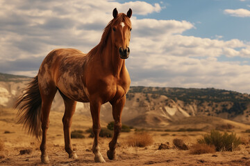 Obraz premium Horse in nature. Horse related topics. Animal world. Equestrian world.