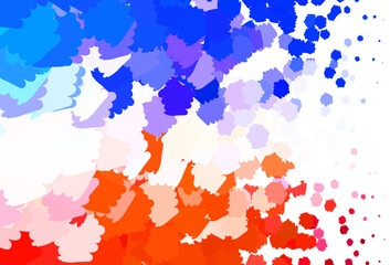 Light Blue, Red vector pattern with random forms.