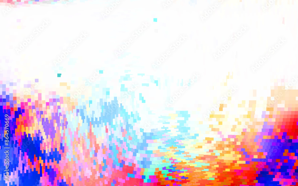 Aufkleber light blue, yellow vector pattern in square style.