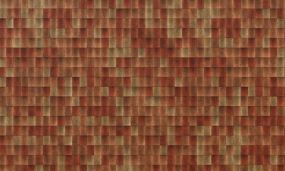 background texture pattern of seamless modern red clay roof tiles
