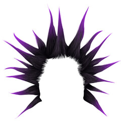 shaggy man hairstyle black violet colour.
beauty style.high hair styling .
