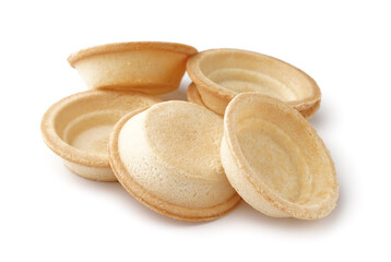 Homemade tartlets isolated on white background