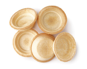 Homemade tartlets isolated on white background