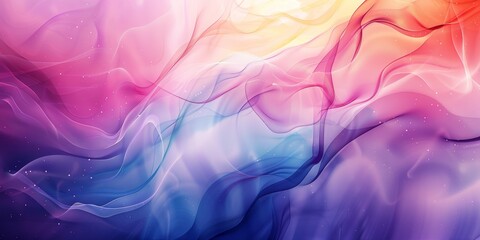 Obraz premium Colorful abstract digital artwork featuring vibrant gradients and flowing patterns