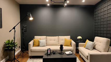 A Podcast Studio Ready to Shine Where Conversations Captivate