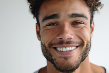 Obraz premium Confident Smile Portrait of Anglo-Mixed Man