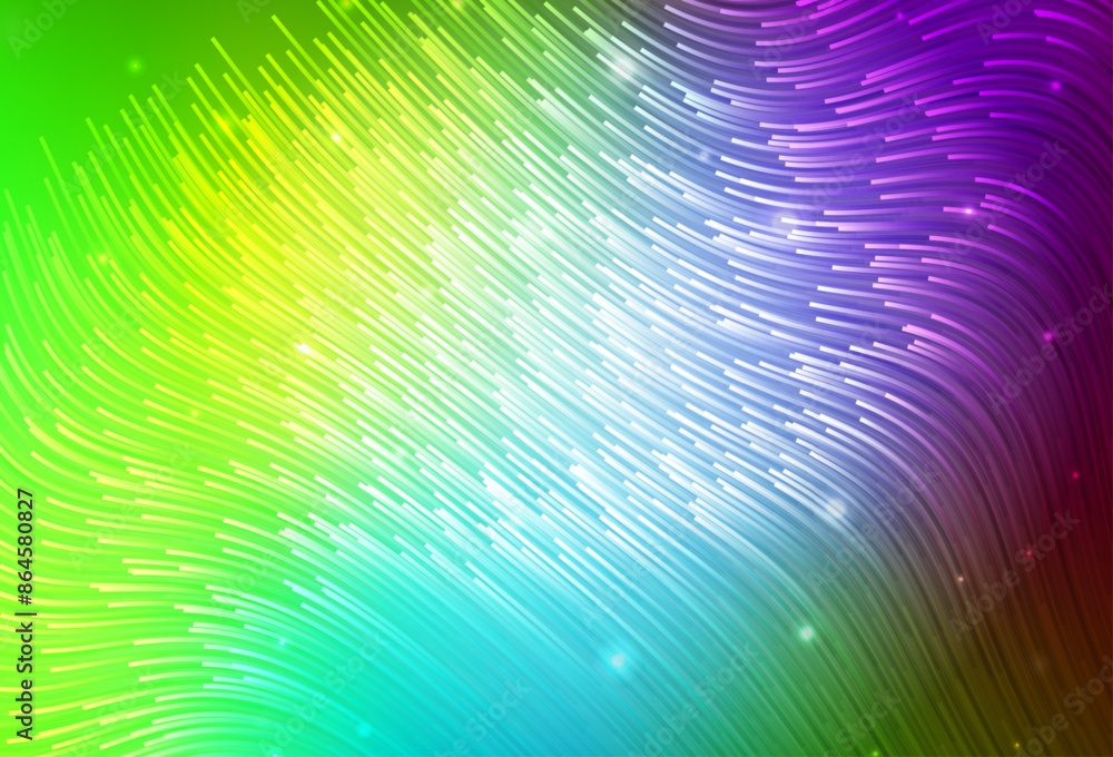 Poster dark multicolor vector pattern with wry lines.