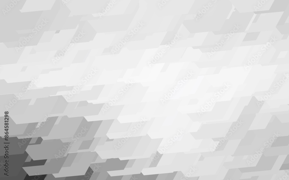 Poster dark gray vector pattern with colorful hexagons.