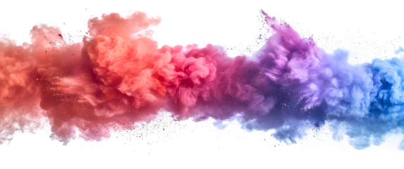 A colorful cloud of smoke with a rainbow of colors