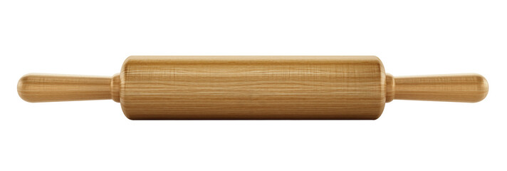 Rolling pin isolated on transparent background. 3D illustration