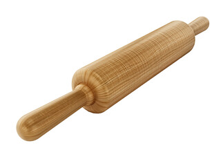 Rolling pin isolated on transparent background. 3D illustration