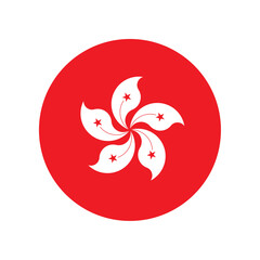Round Hong Kong flag icon