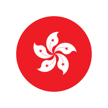 Round Hong Kong flag icon