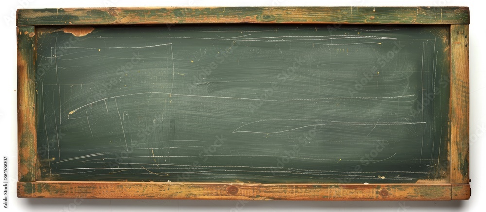 Poster a chalkboard on a white background with copy space image available.