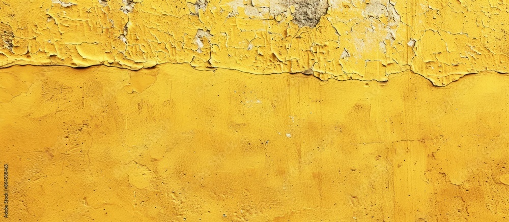 Poster plain yellow cement wall with space for adding text or images in the design - perfect as a copy spac