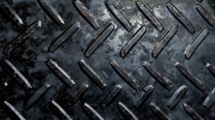 Panoramic Background Black Metal Texture