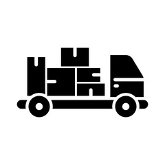 cargo truck icon vector design illustration template