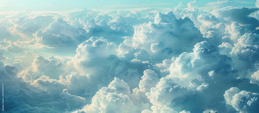 Poster clouds in the sky with copy space image.