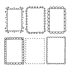 Hand drawn doodle frames collection (25)