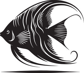 Angelfish Silhouette vector illustration