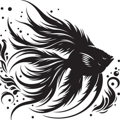 Angelfish Silhouette vector illustration