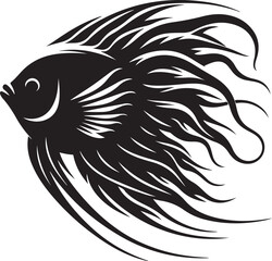 Angelfish Silhouette vector illustration