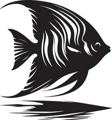 Angelfish Silhouette vector illustration