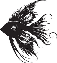 Angelfish Silhouette vector illustration