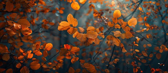 Background capturing the essence of autumn with an area reserved for additional images, often referred to as copy space image.