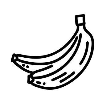 recommend clip art: Minimalist Banana Icon, Black and White