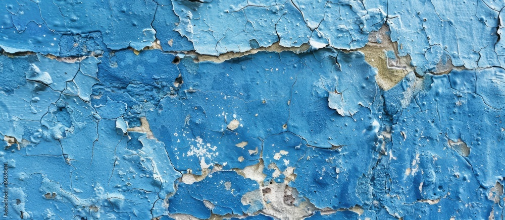 Poster background with blue plaster texture for a copy space image.