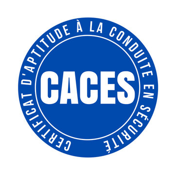 Symbole CACES certificat d'aptitude &agrave; la conduite en s&eacute;curit&eacute;	
