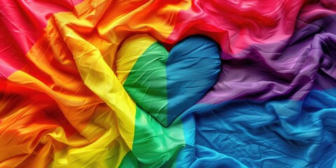 Rainbow Fabric Close Up