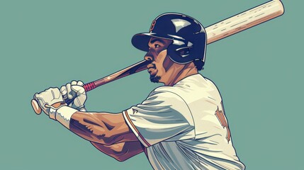 illustration of a baseball player