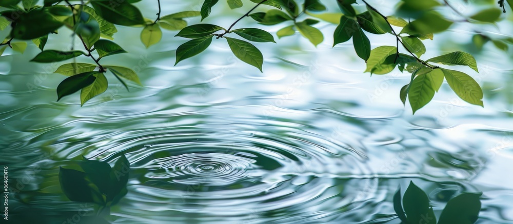 Aufkleber abstract natural water background with a beautiful pattern created by wind ripples reflected under t