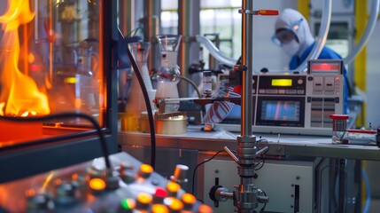 An innovative setup tests a new alloy's durability under extreme temperatures, with rigorous monitoring.