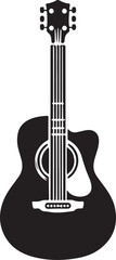 Fototapeta premium Guitar Silhouette vector illustration