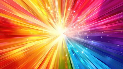 Obraz premium Abstract background with a burst of vibrant colors radiating from the center